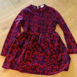 MelloDay Smocked High Neck Tunic Floral Dress SzL